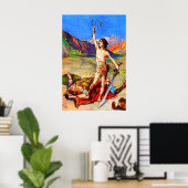 1サムエル17ダビデが巨大ポスターを破る ポスター (ホームオフィス)