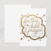 1サムエル1:27からの聖書の聖句 エンクロージャーカード (正面/裏面)