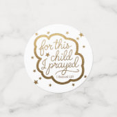 1サムエル1:27からの聖書の聖句 コンフェッティ (スモール正面)