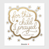 1サムエル1:27からの聖書の聖句 シール (シート)