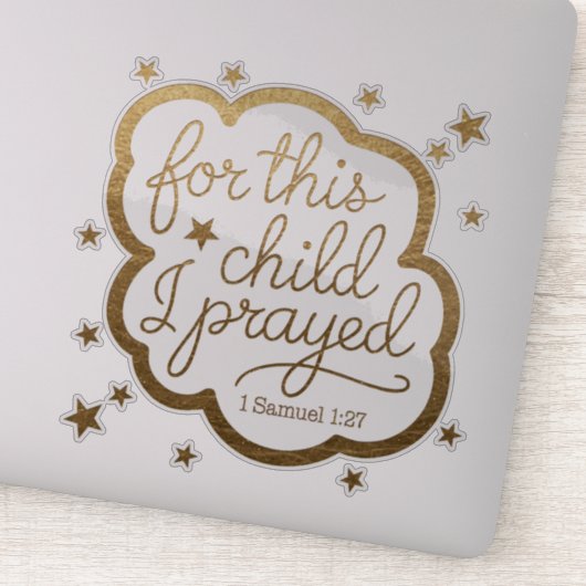 1サムエル1:27からの聖書の聖句 シール (詳細)