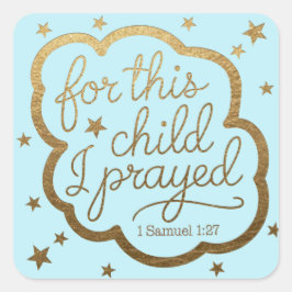 1サムエル1:27からの聖書の聖句 スクエアシール
