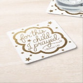 1サムエル1:27からの聖書の聖句 スクエアペーパーコースター (アングル)