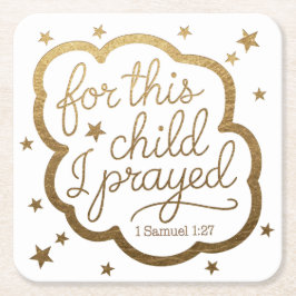 1サムエル1:27からの聖書の聖句 スクエアペーパーコースター