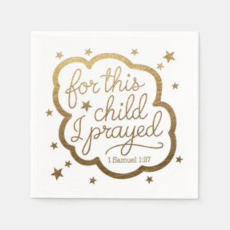 1サムエル1:27からの聖書の聖句 スタンダードカクテルナプキン