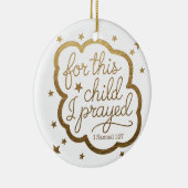 1サムエル1:27からの聖書の聖句 セラミックオーナメント (右)