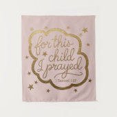 1サムエル1:27からの聖書の聖句 タペストリー (正面)