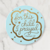 1サムエル1:27からの聖書の聖句 フェイバータグ (正面)