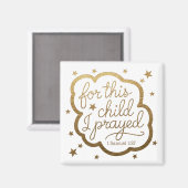 1サムエル1:27からの聖書の聖句 マグネット (正面/裏面)