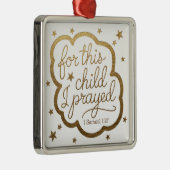 1サムエル1:27からの聖書の聖句 メタルオーナメント (右)