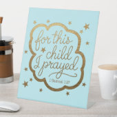 1サムエル1:27からの聖書の聖句 台座サイン (インサイチュ)