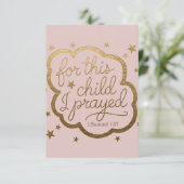 1サムエル1:27からの聖書の聖句 招待状 (スタンド正面)