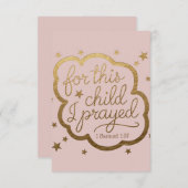 1サムエル1:27からの聖書の聖句 招待状 (正面/裏面)