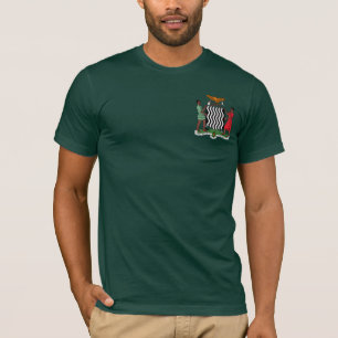 "1ザンビアフード付きスウェットシャツ1の国家"のザンビアの紋章付き外衣 Tシャツ