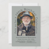 1シンプル回目の誕生日パーティー(写真1枚) 招待状 (正面)