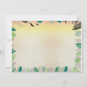 1ジャングルの1歳の誕生日パーティーサファリZOOの写真 招待状 (裏面)