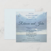 1ジョン ヴィンテージ オーシャン フォト ウェディング インビテーション (正面/裏面)