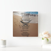 1セットの足跡の正方形の壁時計 スクエア壁時計 (ホーム)