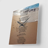 1セットの足跡の正方形の壁時計 スクエア壁時計 (傾斜)