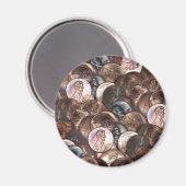 1セントのペニーのスプレッド背景 マグネット (正面/裏面)