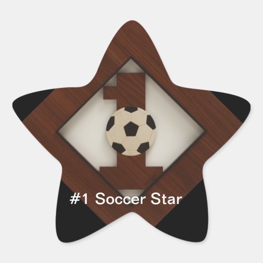 #1ダイヤモンドサッカースターステッカー 星シール (正面)