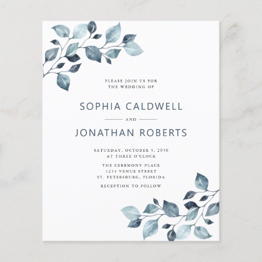 1ダスティブルーユーカリで予算を結婚全て (正面)