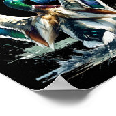 1ダック飛んでいる狩り1st誕生日パーティー1アイ ポスター (角)