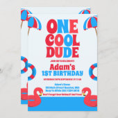 1ダデクールトロピカルサマー1st誕生日 招待状 (正面/裏面)