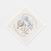 1ダフルパーソナライズされた1歳の誕生日パーティーナプキン スタンダードランチョンナプキン (角)