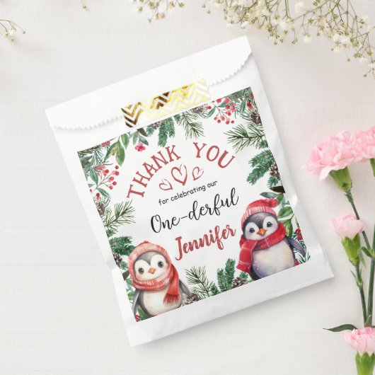 1ダフル |ペンギンのクリスマス1回目の誕生日 フェイバーバッグ (封をした状態)