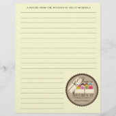 1ダースフランスのマカロンレシピ紙 (正面)