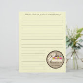 1ダースフランスのマカロンレシピ紙 (スタンド正面)