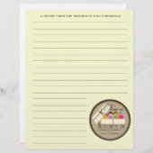 1ダースフランスのマカロンレシピ紙 (正面/裏面)