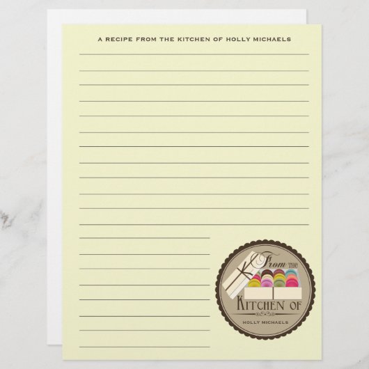 1ダースフランスのマカロンレシピ紙 (正面/裏面)