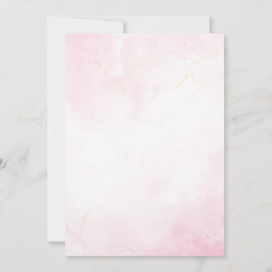 1ダーフル冬のクリスマスピンクの誕生日 招待状 (裏面)