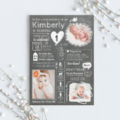 1ダーフル年のインフォグラフィックおもしろい1st誕生日の写真 招待状