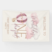 1ダーフル最初の誕生日パーティー歓迎サイン 横断幕 (横)