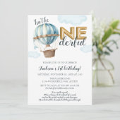 1ダーフル第1誕生日金箔ホットエアバルーン 招待状 (スタンド正面)