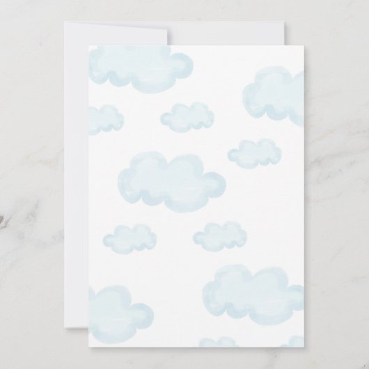 1ダーフル第1誕生日金箔ホットエアバルーン 招待状 (裏面)