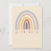 1ダーフル1歳の誕生日、ボホ虹の誕生日 招待状 (裏面)