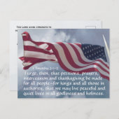 1ティモシー2:1-2祈りの言葉...権威者にとって ポストカード (正面/裏面)