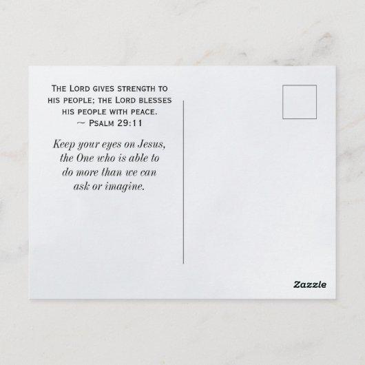 1ティモシー2:1-2祈りの言葉...権威者にとって ポストカード (裏面)