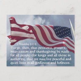 1ティモシー2:1-2祈りの言葉...権威者にとって ポストカード