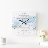 1テサロニア人1:4あなたは神に心から愛されている スクエア壁時計 (ホーム)