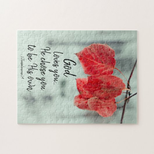 1テサロニア人1:4神はあなたを愛して……彼はあなたを選んだ ジグソーパズル (横)