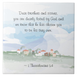 1テサロニケ1:4あなたは神に愛される タイル