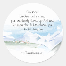 1テサロニケ1:4あなたは神に愛される ラウンドシール
