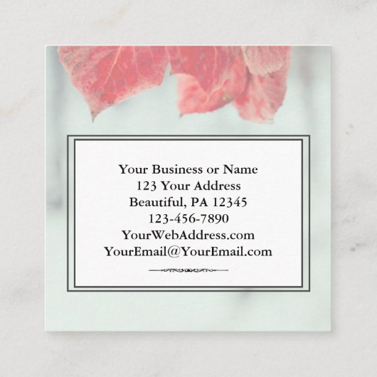 1テサロニケ1:4神はあなたを愛し…彼はあなたを選んだ スクエア名刺 (裏面)