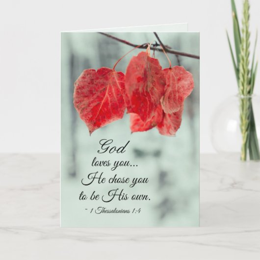 1テサロニケ1:4神はあなたを愛し…神はあなたを選んだ。 カード (正面)