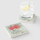 1テサロニケ1:4神はあなたを愛し…神はあなたを選んだ。 ストーンコースター (横)